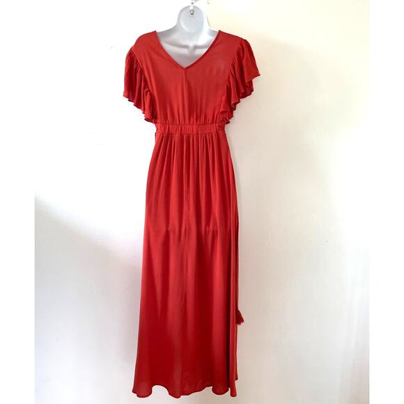 Baltic Born Jennifer Dress Large Boho Flowy Romantic Flutter Maxi Party Event - Picture 2 of 9